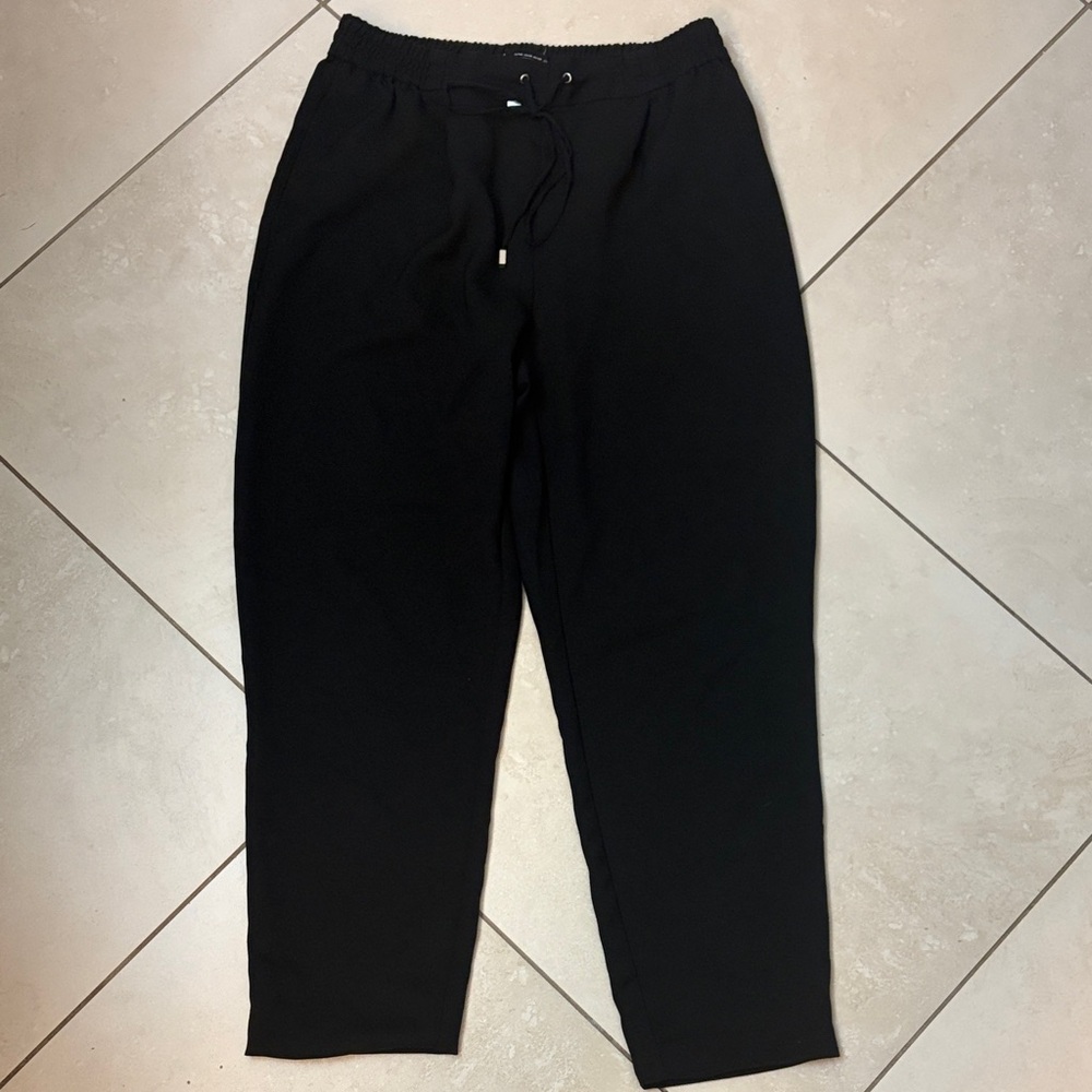Zara Womens stretchy waist Black Pants
